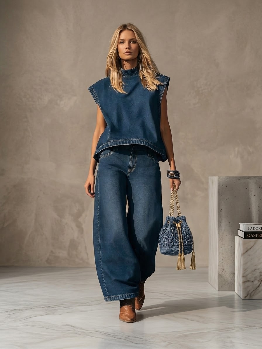 Denim Glitz Bag